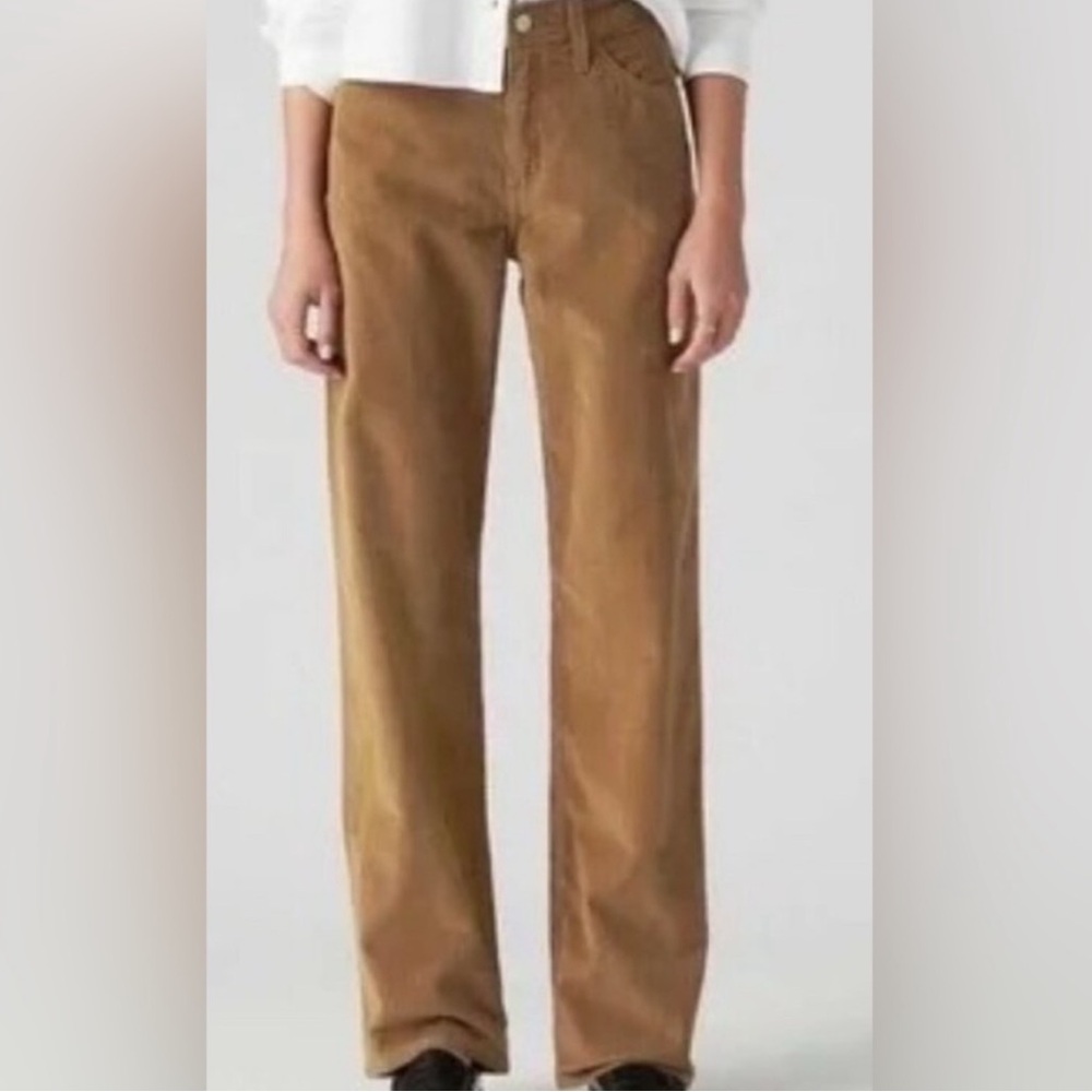 Levi’s 30 x30 Jeans Low Pro Golden Tan Corduroy MidRise Straight Leg Relaxed NWT - Picture 6 of 13